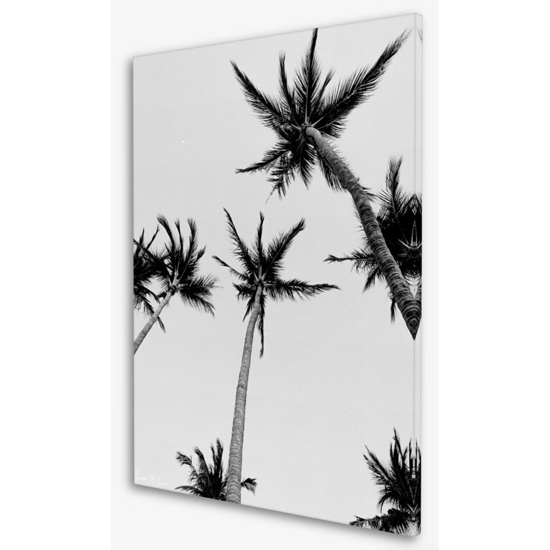 Palm Trees And 80 Degrees Print by Kristen M. Brown, 24" H x 18" W x 1.25" D, Wrapped Canvas