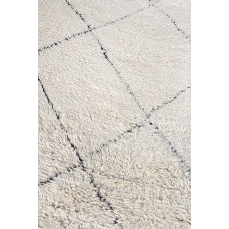 Moroccan Wool Geometric Area Rug, Rectangle 9' x 12'