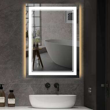 Orren Ellis Linhchi Rectangle LED Wall Mirror & Reviews | Wayfair