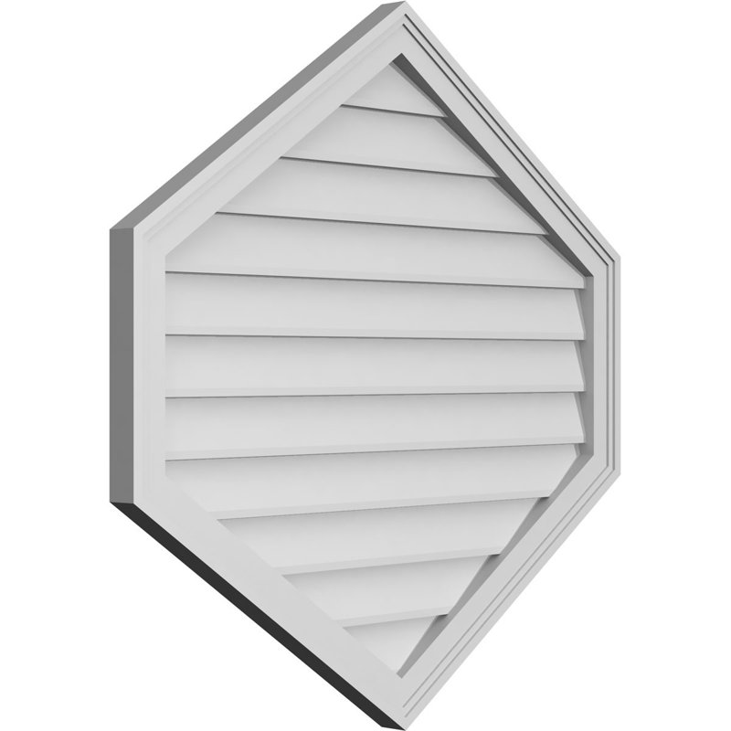 Ventilé vertical à pignon vertical en uréthane 8/12, H 1,5 po x l 34 po x L 34 po
