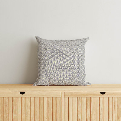 Classic Seigaiha Arched Decorative Throw Pillow