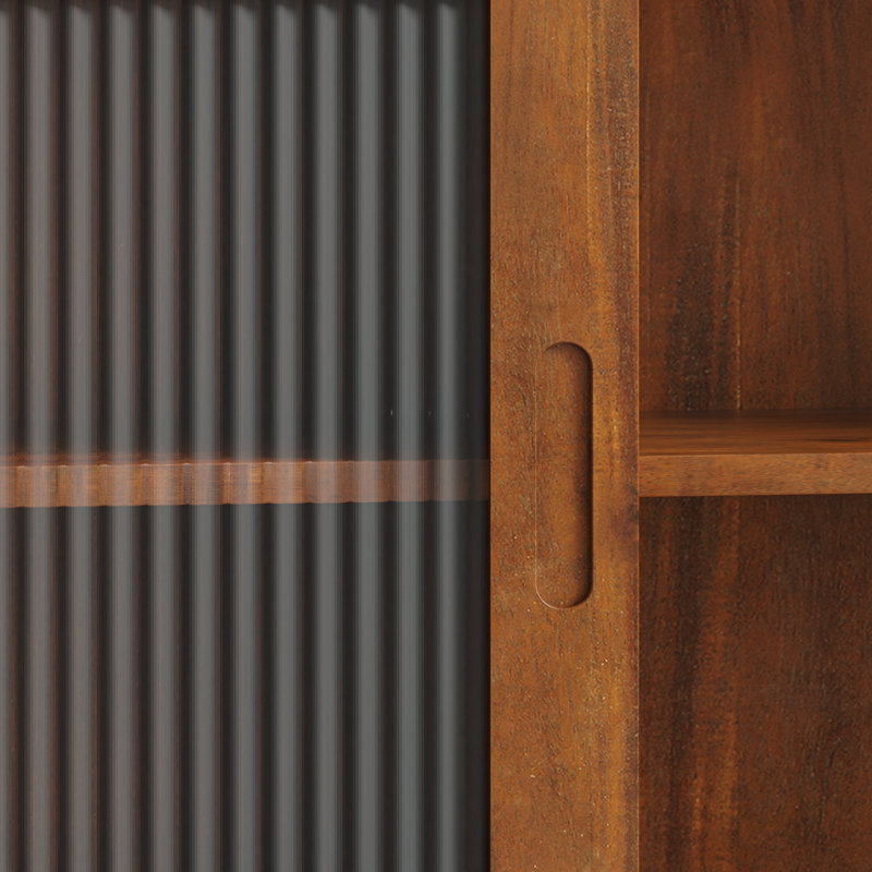 Armoire murale avec 2 portes coulissantes, Brun