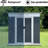 6Ftx4ft Grey Outdoor Shed With Pent Roof - Comprised Of Intense Galvanized Steel & Aluminum Alloy, , Suited For Keeping Garden Supplies, Furniture, Tools, Bicycles Storage Unit Crafted From Reliable