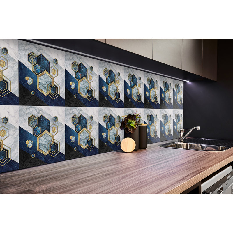 Sticker Self Adhesive Vinyl Splashback Wall Stickers 39,37x19,68 Inch Wall Tiles Tile Peel and Stick