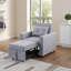 Petit fauteuil d'appoint convertible en lin gris-688005132