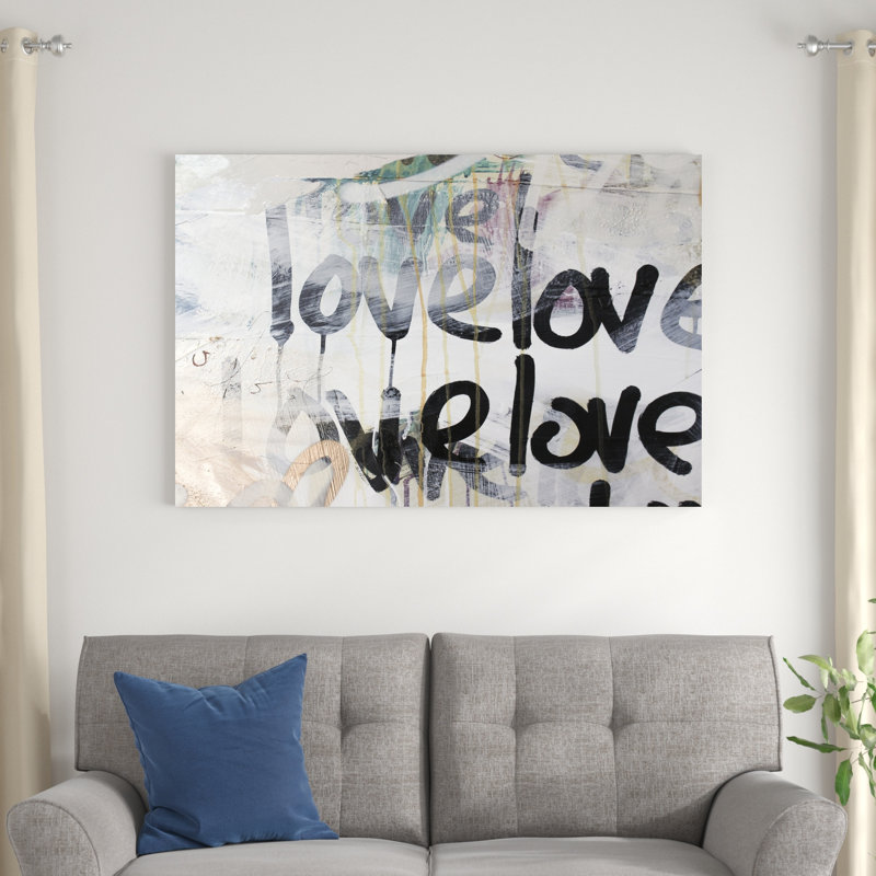 " Crazy Love II " Mixed Media Print, 32" H x 48" W