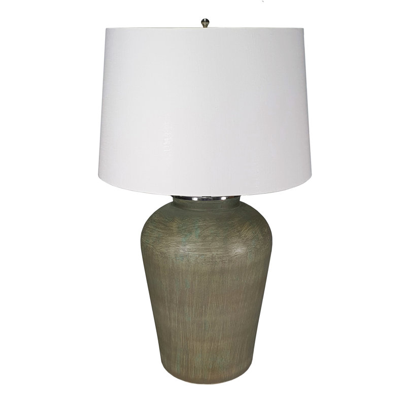 Lampe de table en verre D18x28,5 "