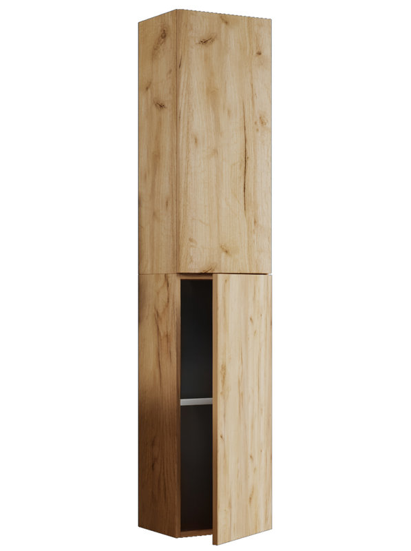 Aysheia Freestanding Bathroom Cabinet, Natural sheesam wood