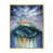 Toile avec cadre flottant or