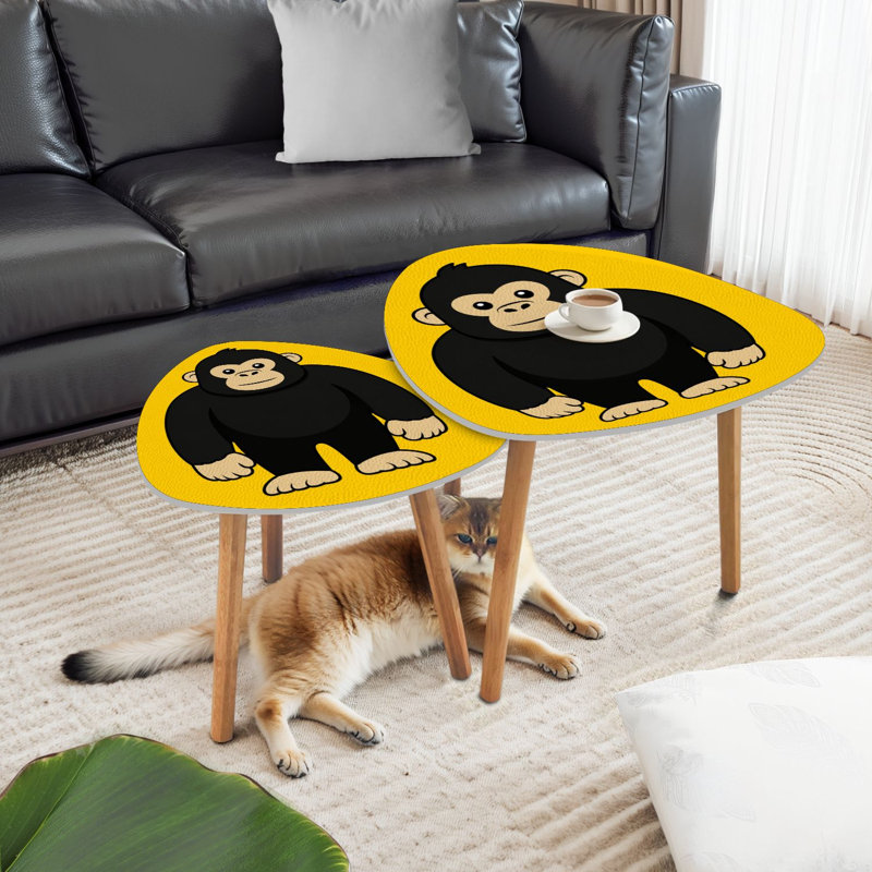Ensemble de 2 tables basses gigognes Triangle