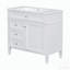 Meuble-lavabo simple 36 po avec plateau en céramique Dimitilde-439470284