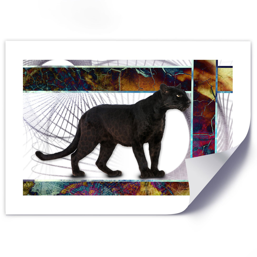 Grafikdruck Attentive Panther