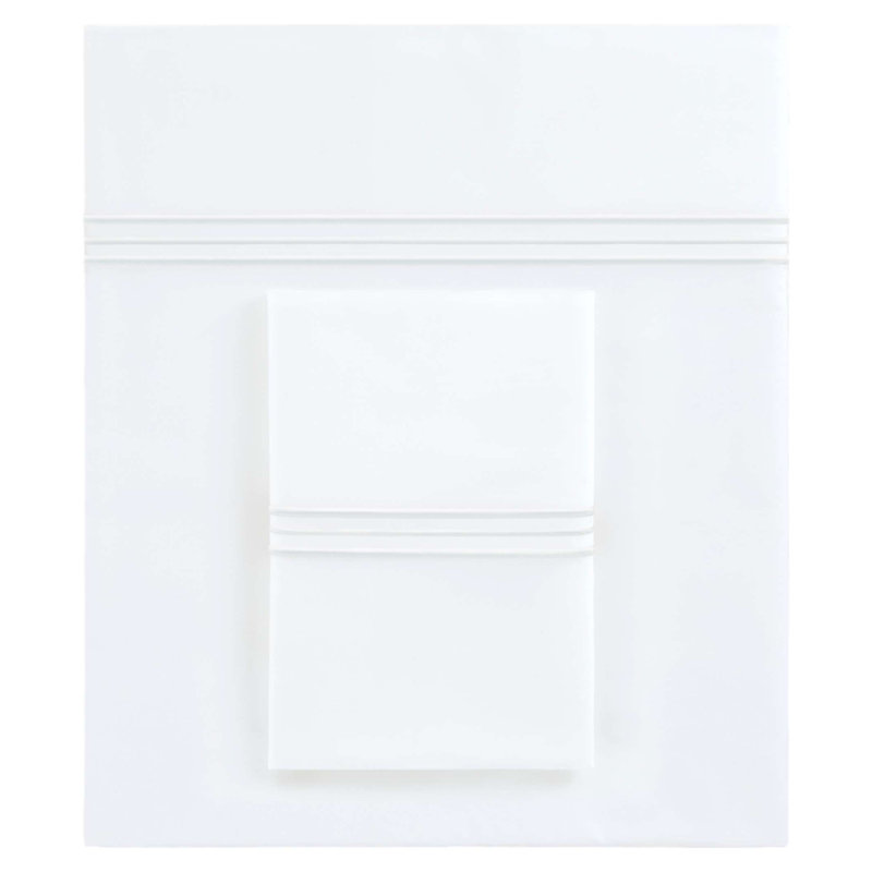 Trio Pillowcases (Pair), White, Standard Pillowcases