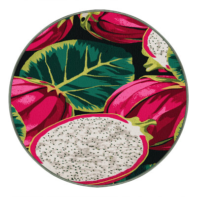 Tapis lavable à motif de fruits du dragon Pitaya