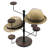 Industrial 8 Hat Hooks Display Rack