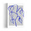 Lignes bleues Harmonie Abstraite Contemporaine Minimaliste Nature Plante Art mural-421501243