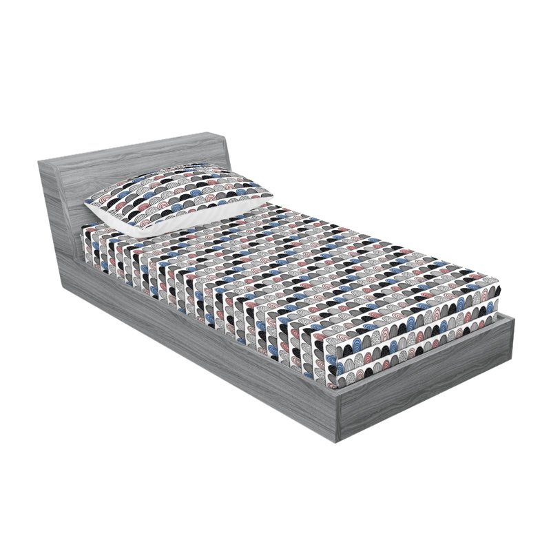 Drap-housse et taie décorative Ambesonne, Ensemble de draps pour lit simple TG avec 1 taie d