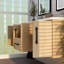 Meuble-lavabo mural 60 po avec double évier en acrylique renforcé Victoria-97880889