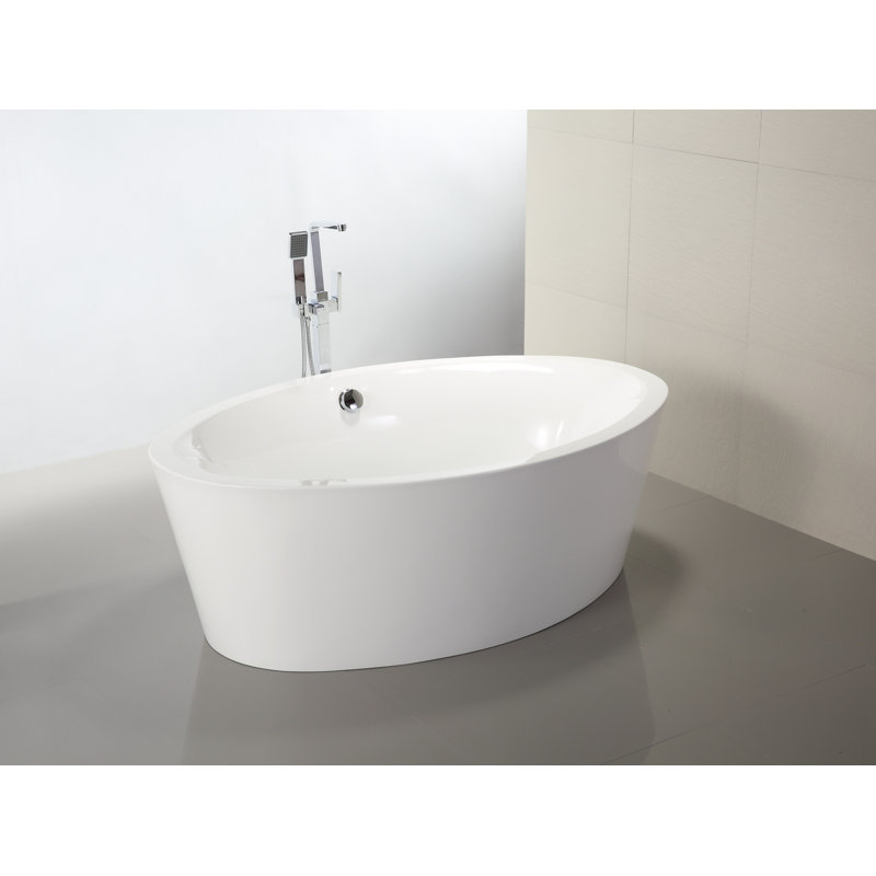 Toulouse 66.9'' x 43.3'' Soaking Acrylic Bathtub