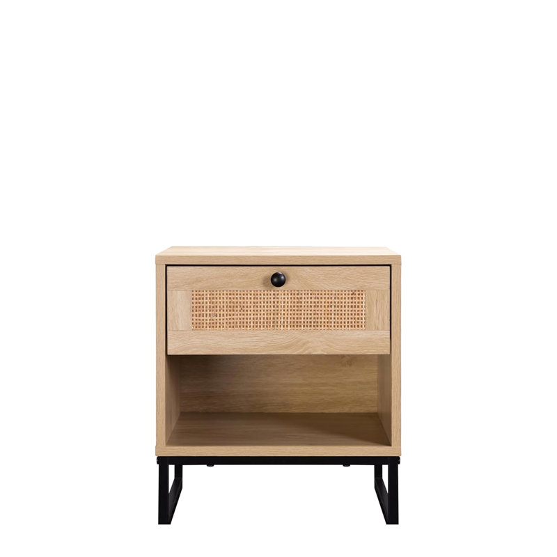 Table d'appoint en bouleau Coastal Modern