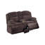 Ensemble de canapé inclinable manuel 2 pièces avec table rabattable, causeuse et console couleur chocolat-255607926