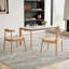 Ensemble de 2 chaises de salle à manger tissées à la main avec cadre en chêne massif et siège tissé à la main pour le salon-1204188472-1204188468