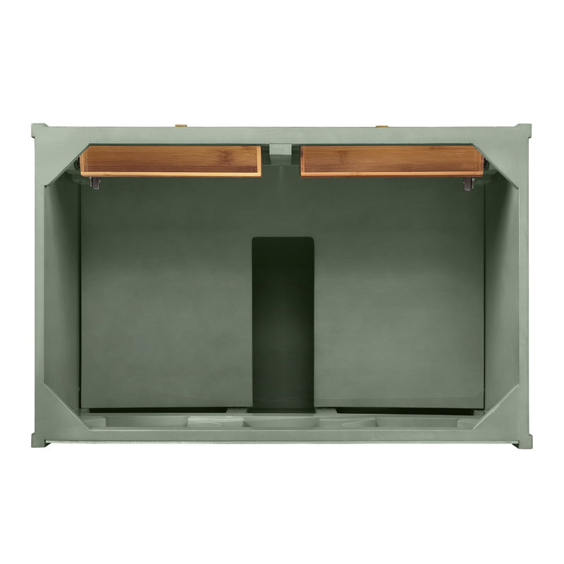 Chicago 36' W Single Vanity, Smokey Celadon, White Zeus Quartz, 8" Widespread