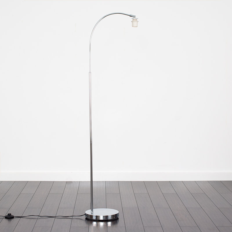 Derosier 155cm Arched Floor Lamp, Chrome