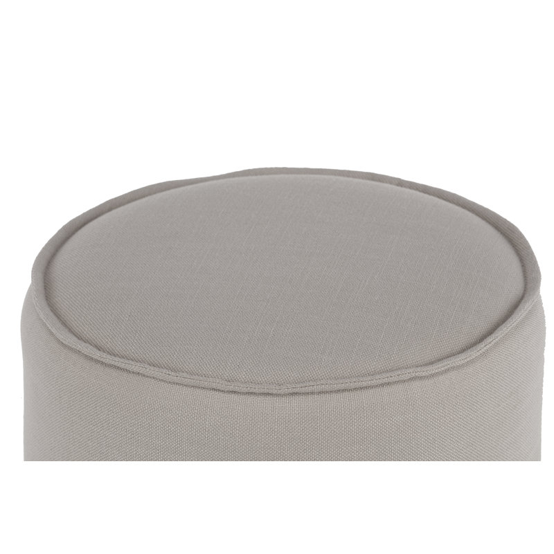 Repose-pieds contemporain rembourré Djellona, Polyester taupe, Brun