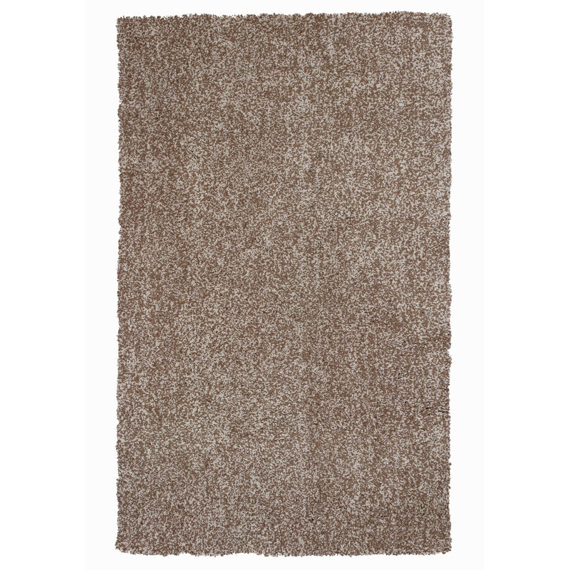 Beige Heather Plain Indoor Area Rug, Rectangle 5' x 7'