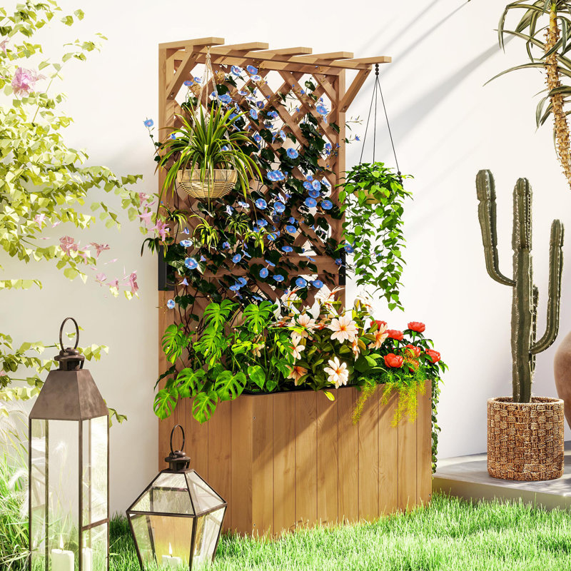 Raised Garden Bed, Natural Wood