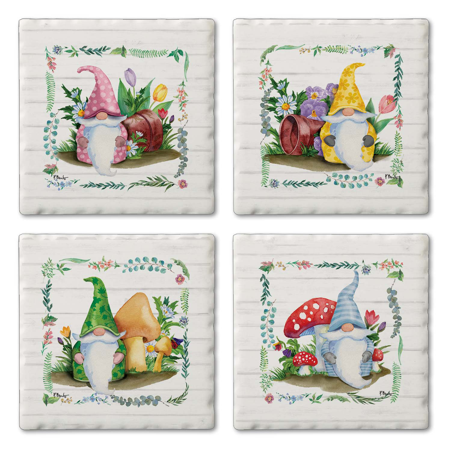 CounterArt/Highland Home/Thirstystone - Golf Course 4 Pack Tumbled Tile Stone Coasters