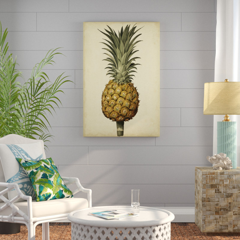 Brookshaw Antique Pineapple II by George Brookshaw - Painting Print, 122cm H x 81cm W, Black Floater Frame