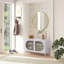 Large armoire d'appoint 2 portes avec verre cannelé-1373489409