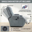 Fauteuil inclinable classique en tissu d'ameublement gris Classic Power-1112184854