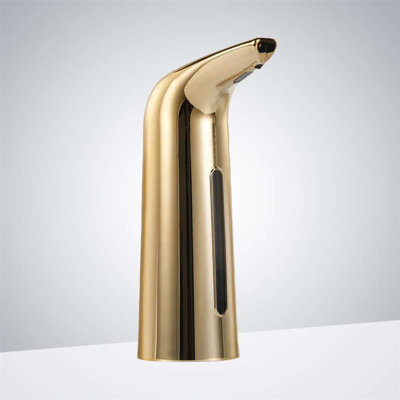 Commercial Gold‑Finish Deck‑Mount Touchless Sensor Faucet