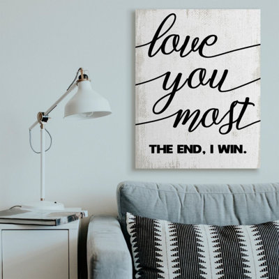 «Love You Most Romantic Rustic Word Design» par Daphne Polselli - impression d'art graphique