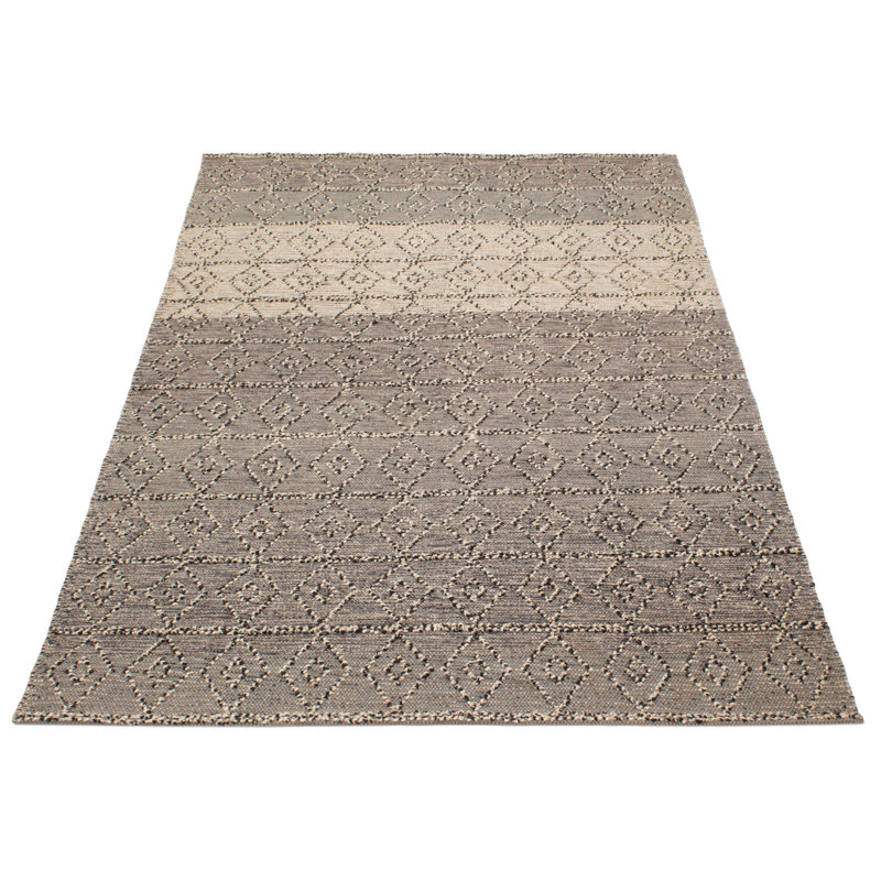 Tapis brun nouvel âge en laine de conception unique 6 pi 3 po x 8 pi 11 po Iagulli