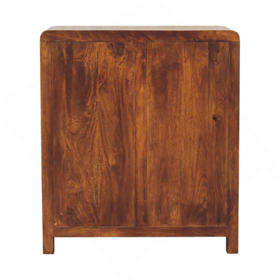 Solid Wood Aspen Chest, 3-Drawers, Chestnut, Brown