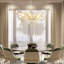 31.5 " 6-light Ceramic Ginkgo Leaf Chandeliers-2122901071