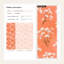Papier peint floral amovible moderne orange-110599077
