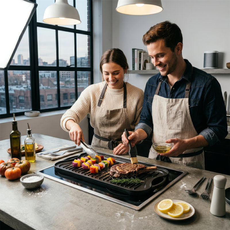 BobbyQ - 50cm Cast Iron Griddle Plate