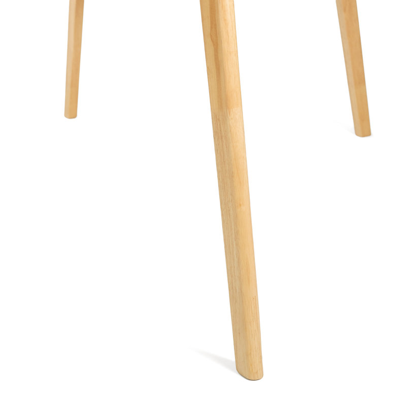 Ensemble de table de salle à manger 5 pièces avec une table à structure en bois massif et 4 chaises rembourrées en bois massif pour la salle à manger