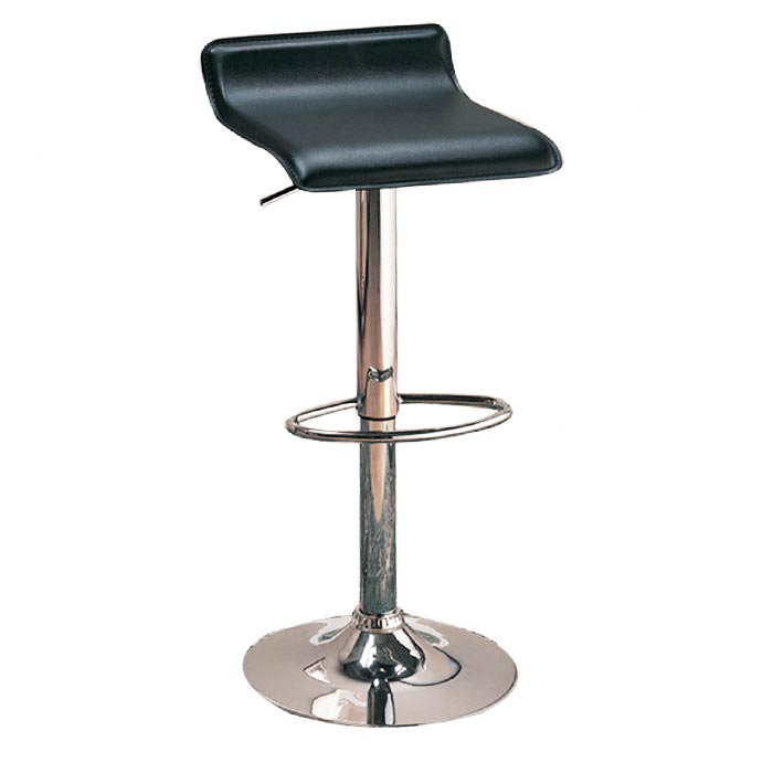 Akeiya Swivel Upholstered Adjustable Height Counter Stool, Black