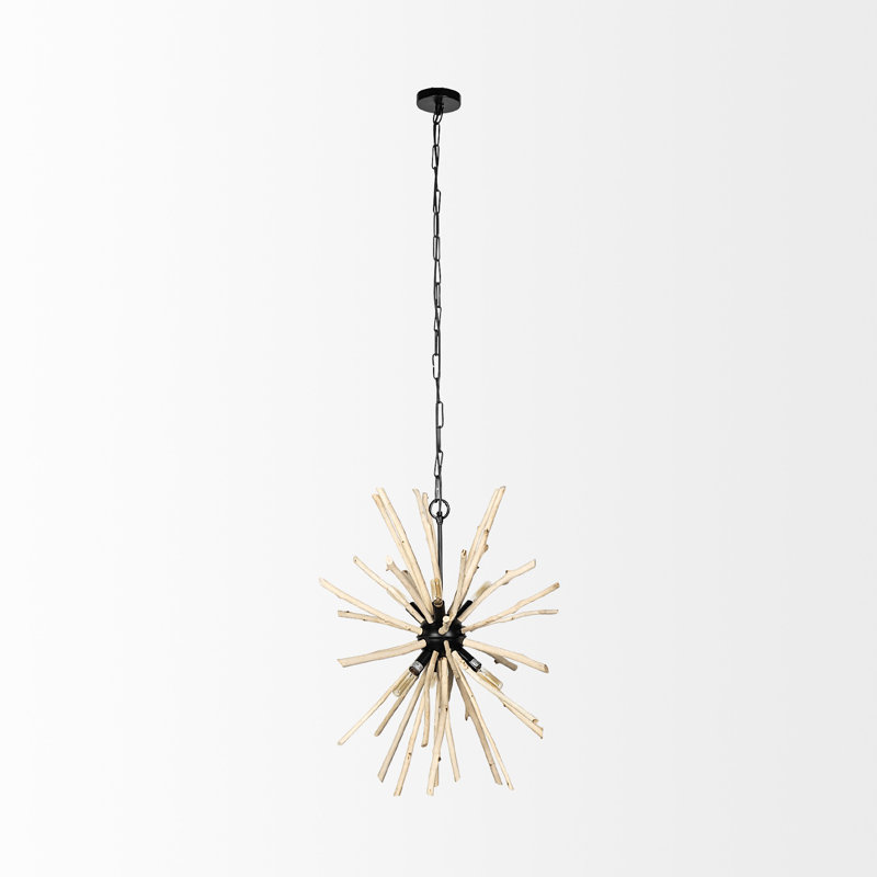 Lustre linéaire moderne 6 lumières Spoutnik
