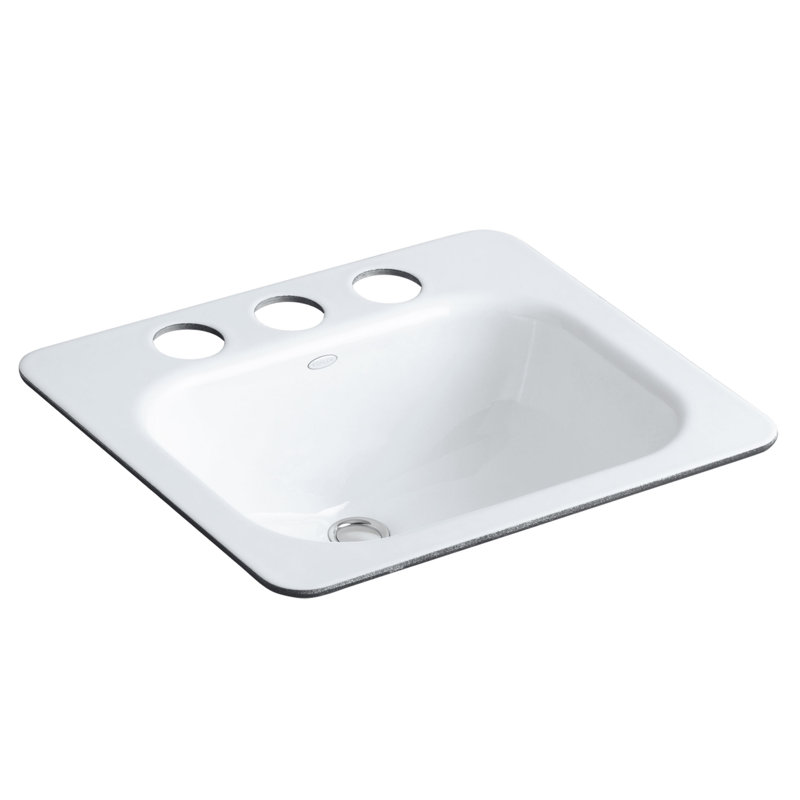 Tahoe Metal Rectangular Undermount Bathroom Sink with Overflow, White