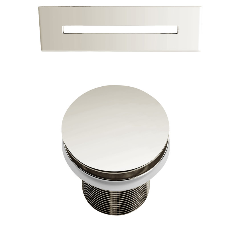 Vincent 70.62'' x 33.25'' Soaking Acrylic Bathtub, Polished Nickel