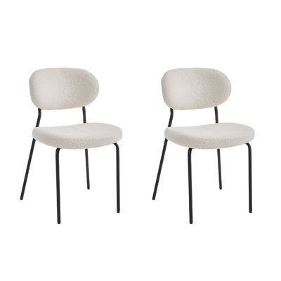 50cm H Upholstered Metal Wing Back Side Chair