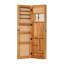 Armoire-penderie pour armoire à bijoux en bois massif avec miroir pleine longueur, 47,5 x 14,3 po, verrouillable au mur avec lumière DEL-132918190