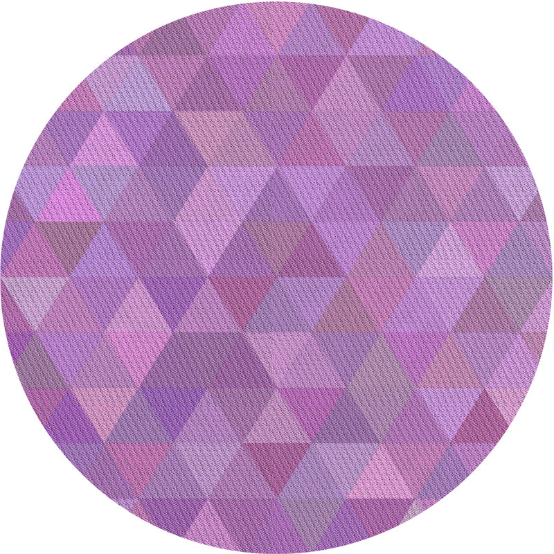 Geometric Indoor Rug, Round 3'